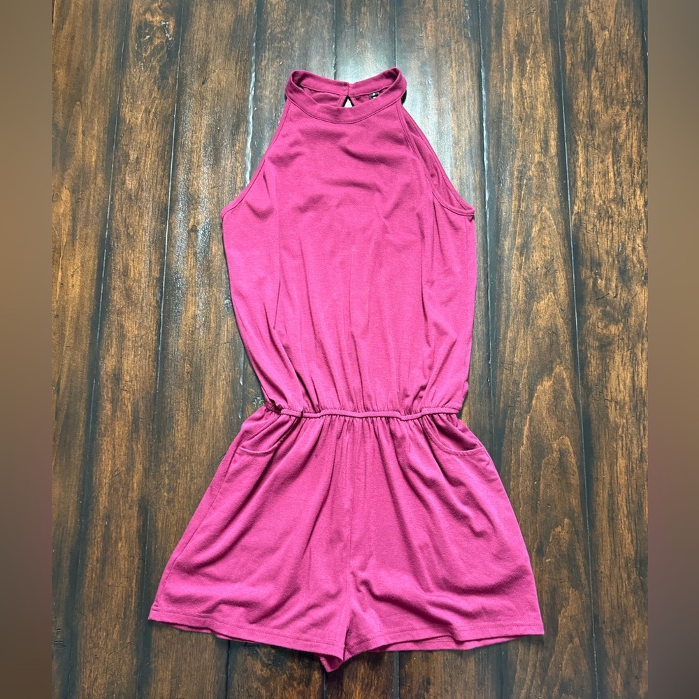 Plum Halter Romper